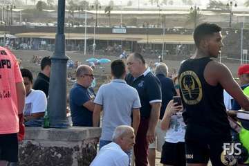 Exhibición del Club Kick Boxing en el muelle de Melenara (Foto Francisco Javier Santana)